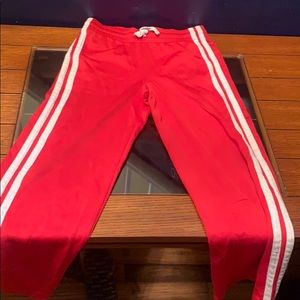 Boys pull on athletic pants